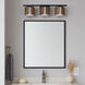 Draughtsman 3 Light 27 inch Walnut and Black Bath Vanity Wall Light