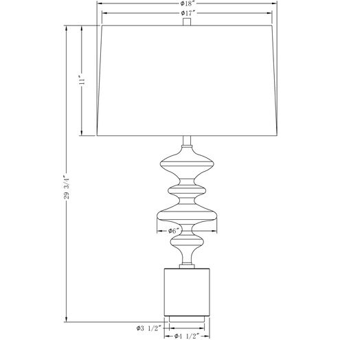Blume 29.75 inch 150.00 watt Bronze Table Lamp Portable Light