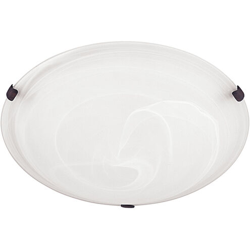 Alan 2 Light 12 inch Multiple Finishes Flush Mount Ceiling Light in White Faux Alabaster
