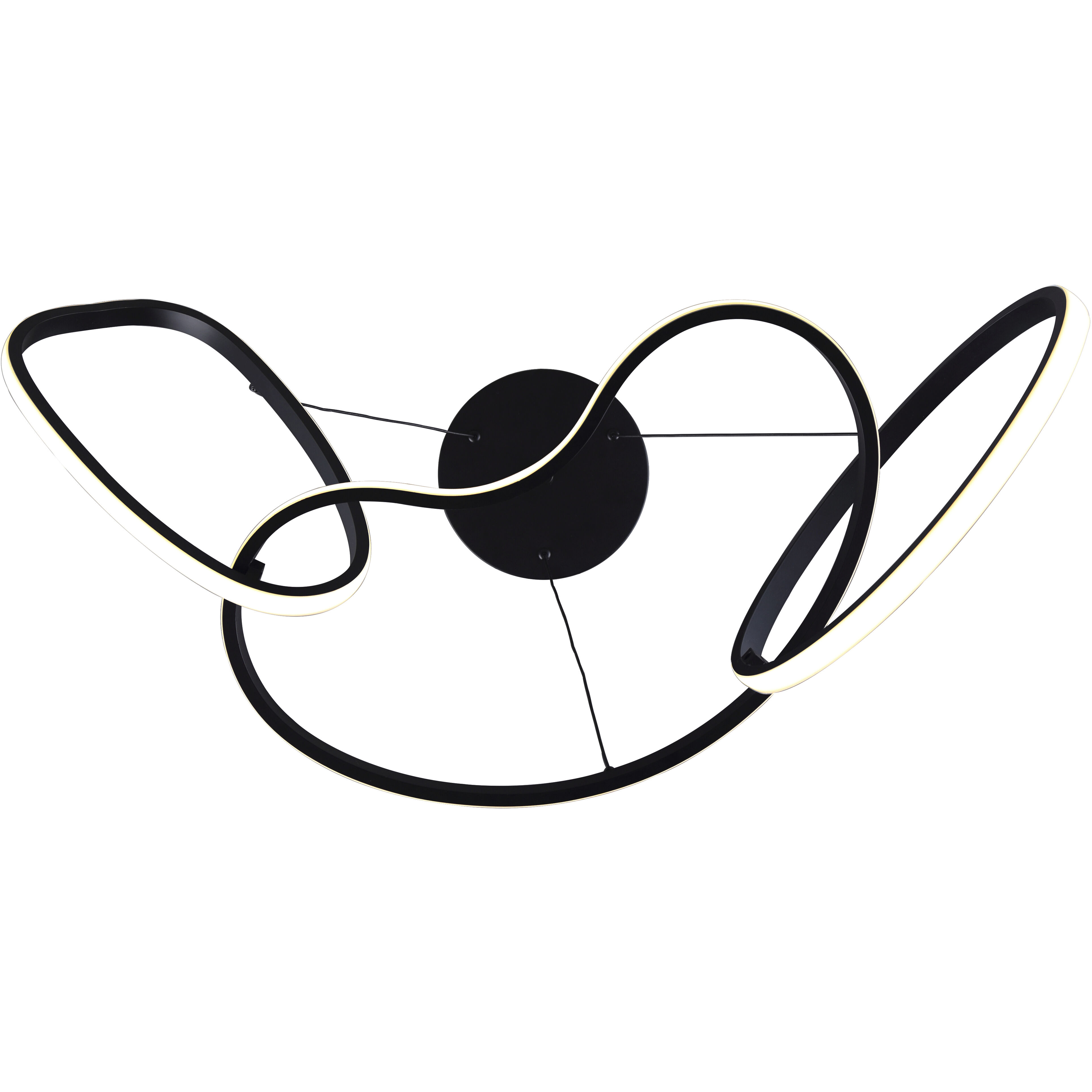 Zuri LED 33 inch Matte Black Chandelier Ceiling Light