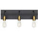 Tae 24 inch Black/Aged Brass Bath Light Wall Light