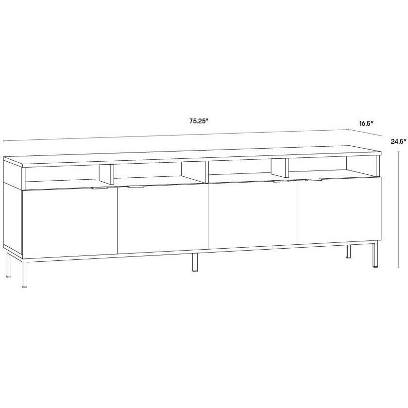 Ambrose 75.25 inch Champagne Gold / Cream Modular Media Console And Cabinet