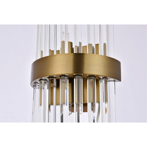 Dallas 2 Light 8 inch Gold and Clear Wall Sconce Wall Light