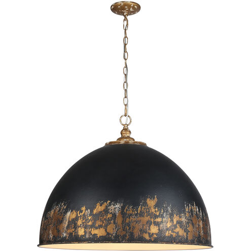 Alison 8 Light 27 inch Vintage Gold Pendant Ceiling Light in Weathered Black Iron