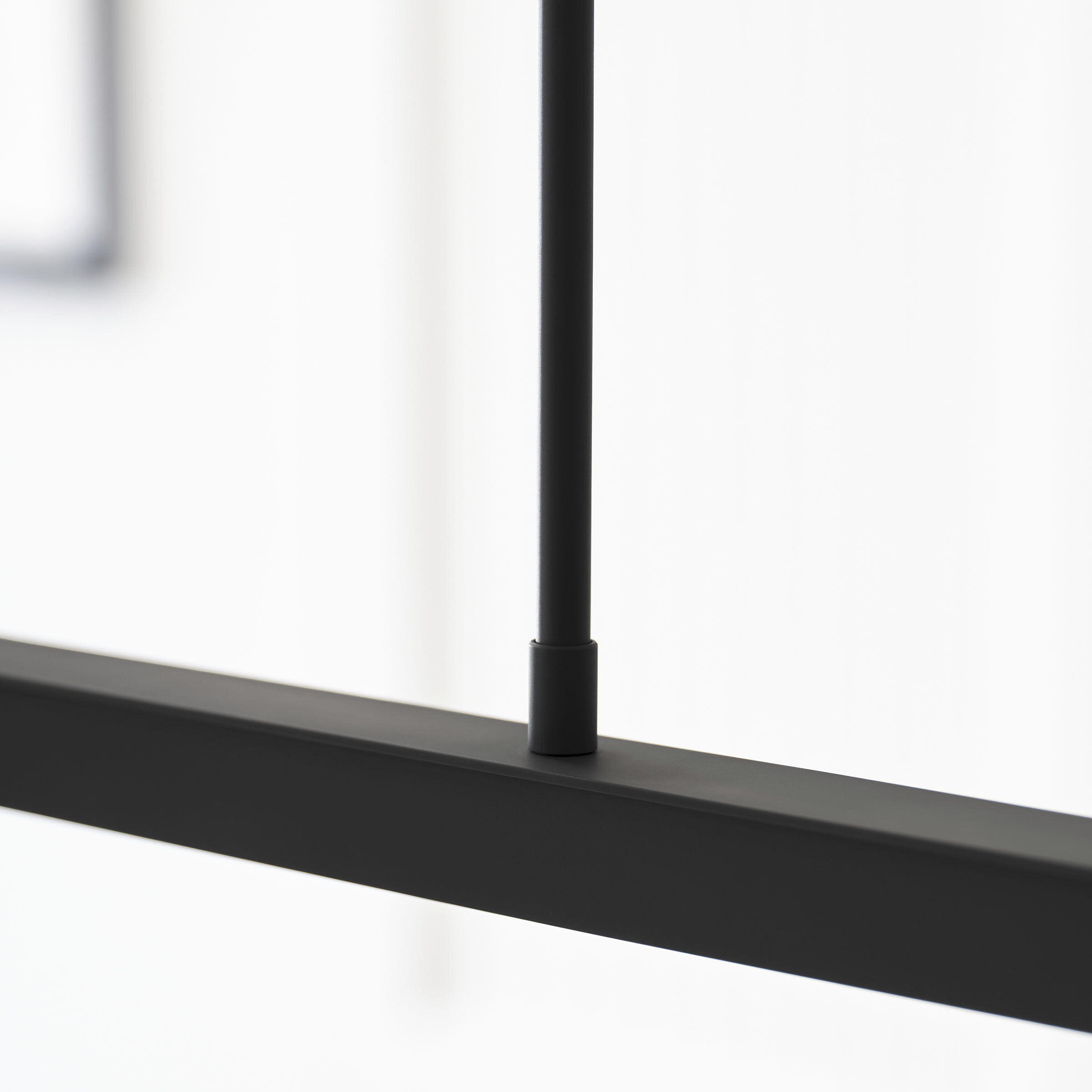 Mick De Giulio Stagger LED 48 inch Nightshade Black Linear Suspension Ceiling Light, Integrated LED