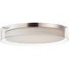 Duo LED 19.75 inch Satin Nickel Flush Mount Ceiling Light