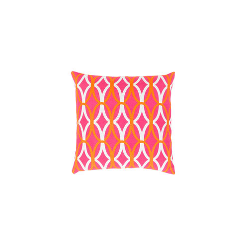 Miranda 22 X 22 inch Bright Orange and Bright Pink Throw Pillow