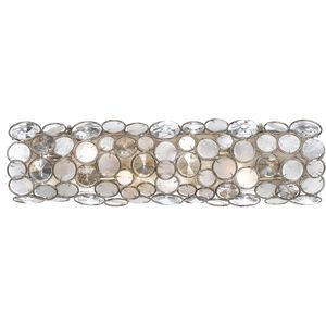 Palla 4 Light 24 inch Antique Silver Bathroom Vanity Light Wall Light