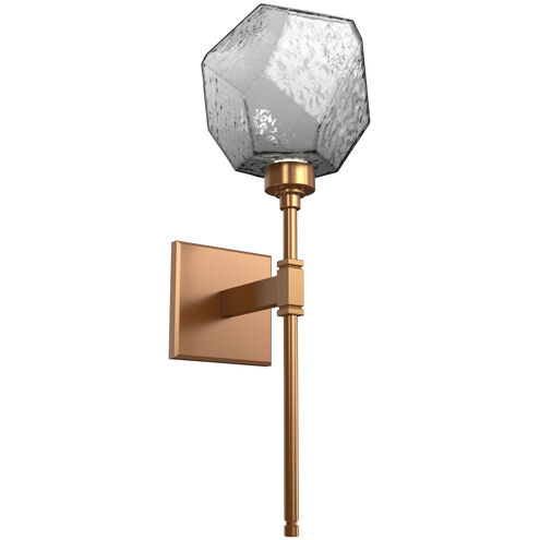 Gem LED 6.5 inch Novel Brass Indoor Sconce Wall Light in Smoke, 2700K LED, Belvedere