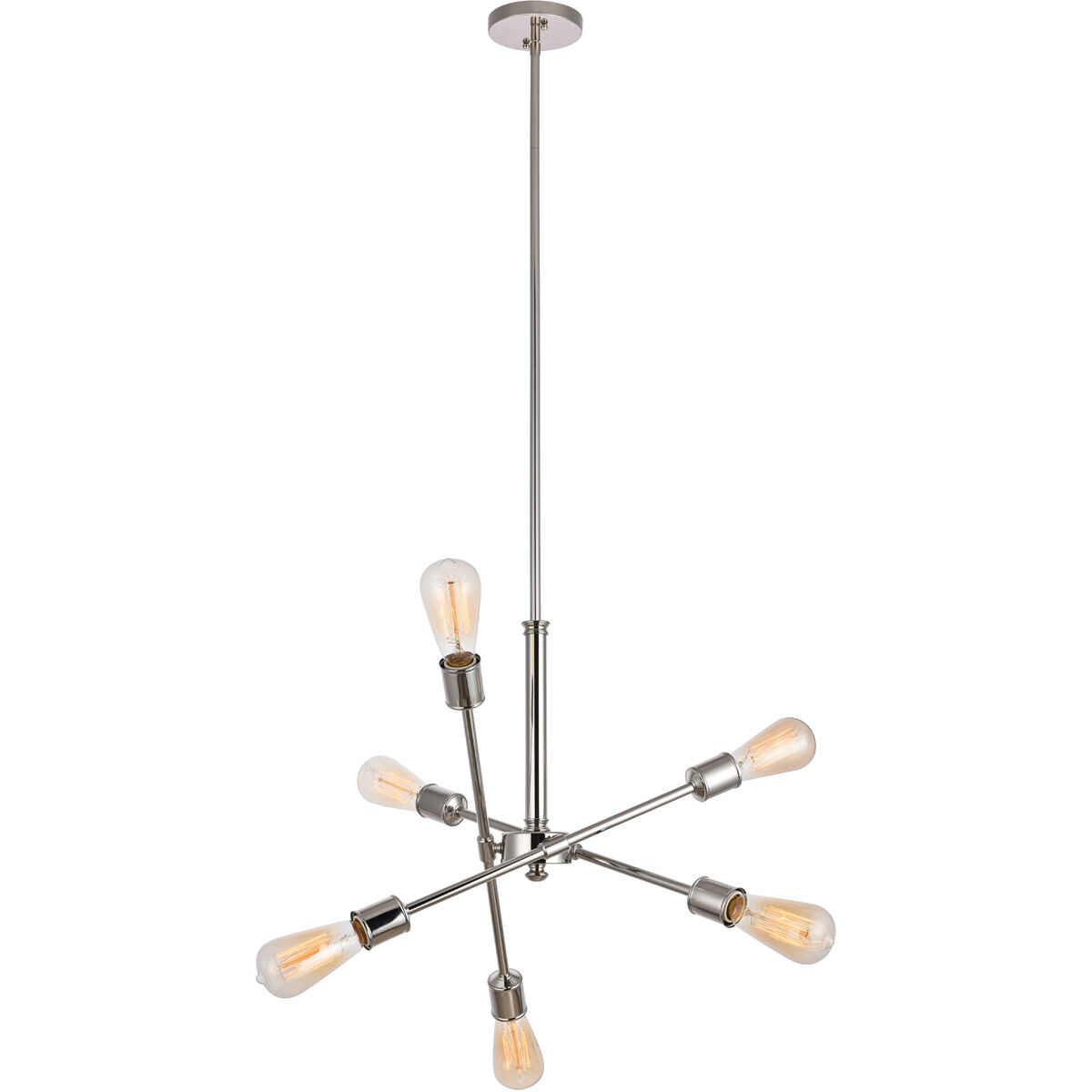 Axel 6 Light 17 inch Polished Nickel Pendant Ceiling Light