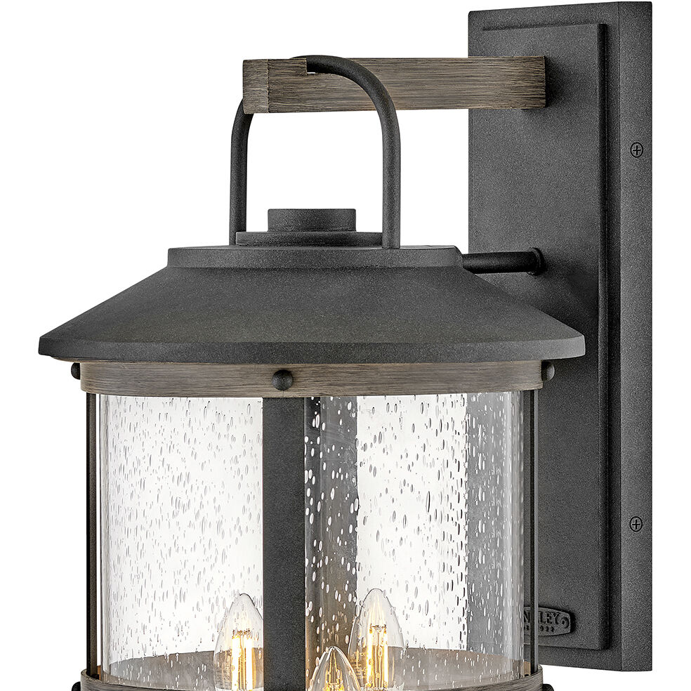 Estate Series Lakehouse Outdoor Wall Mount Lantern in Aged Zinc