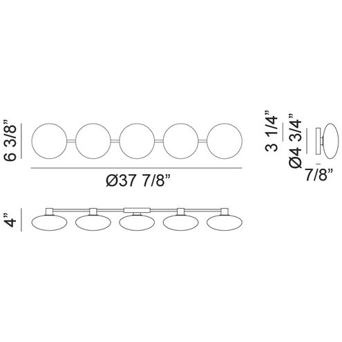 Pearlesque Wall Sconce Wall Light in Matte Black and Opal Glass