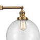 Franklin Restoration XX-Large Beacon LED 27 inch Brushed Brass Chandelier Ceiling Light in Clear Glass, Franklin Restoration