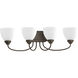 Heart 4 Light 29.88 inch Antique Bronze Bath Vanity Wall Light