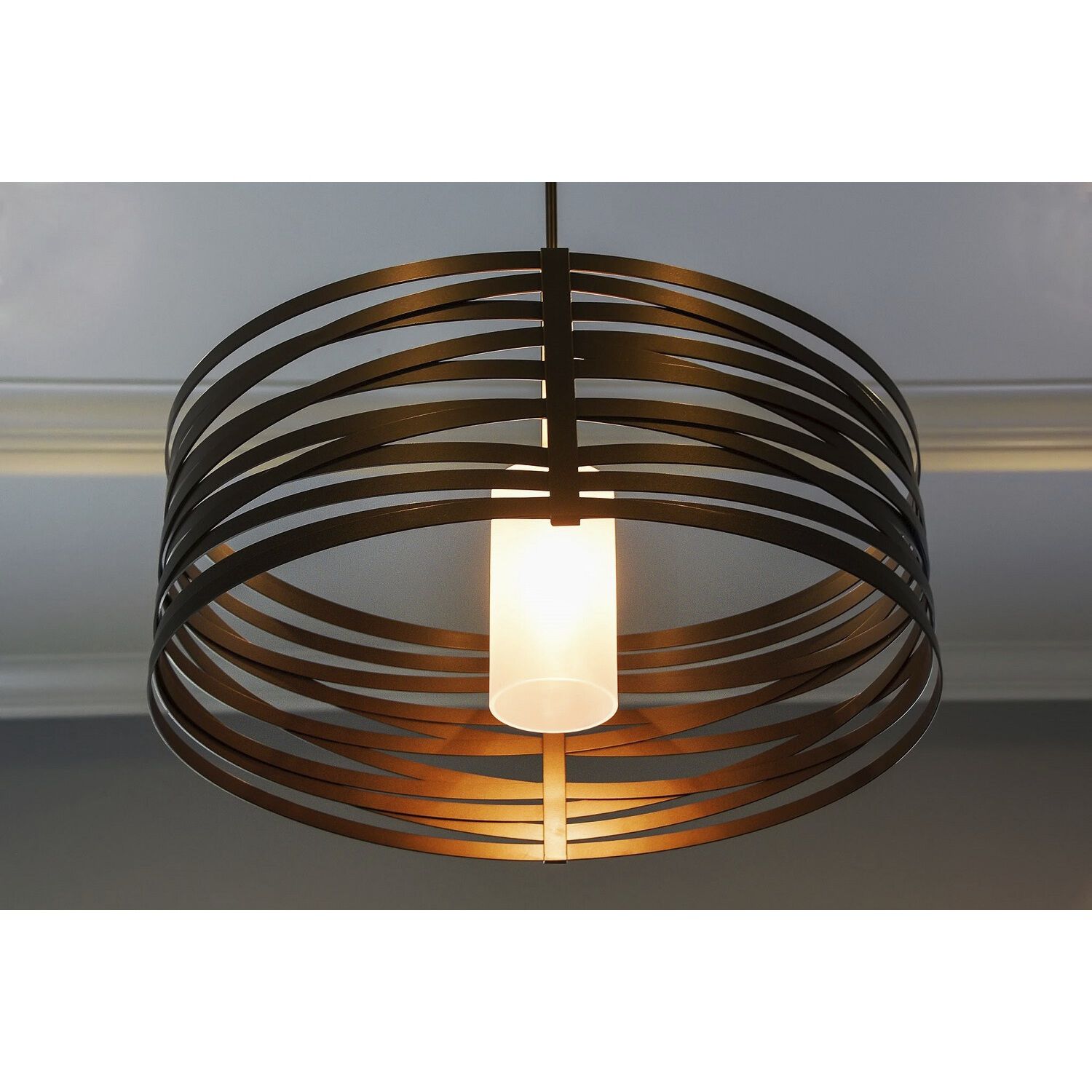 Tempest LED 36.2 inch Burnished Bronze Chandelier Ceiling Light, Drum