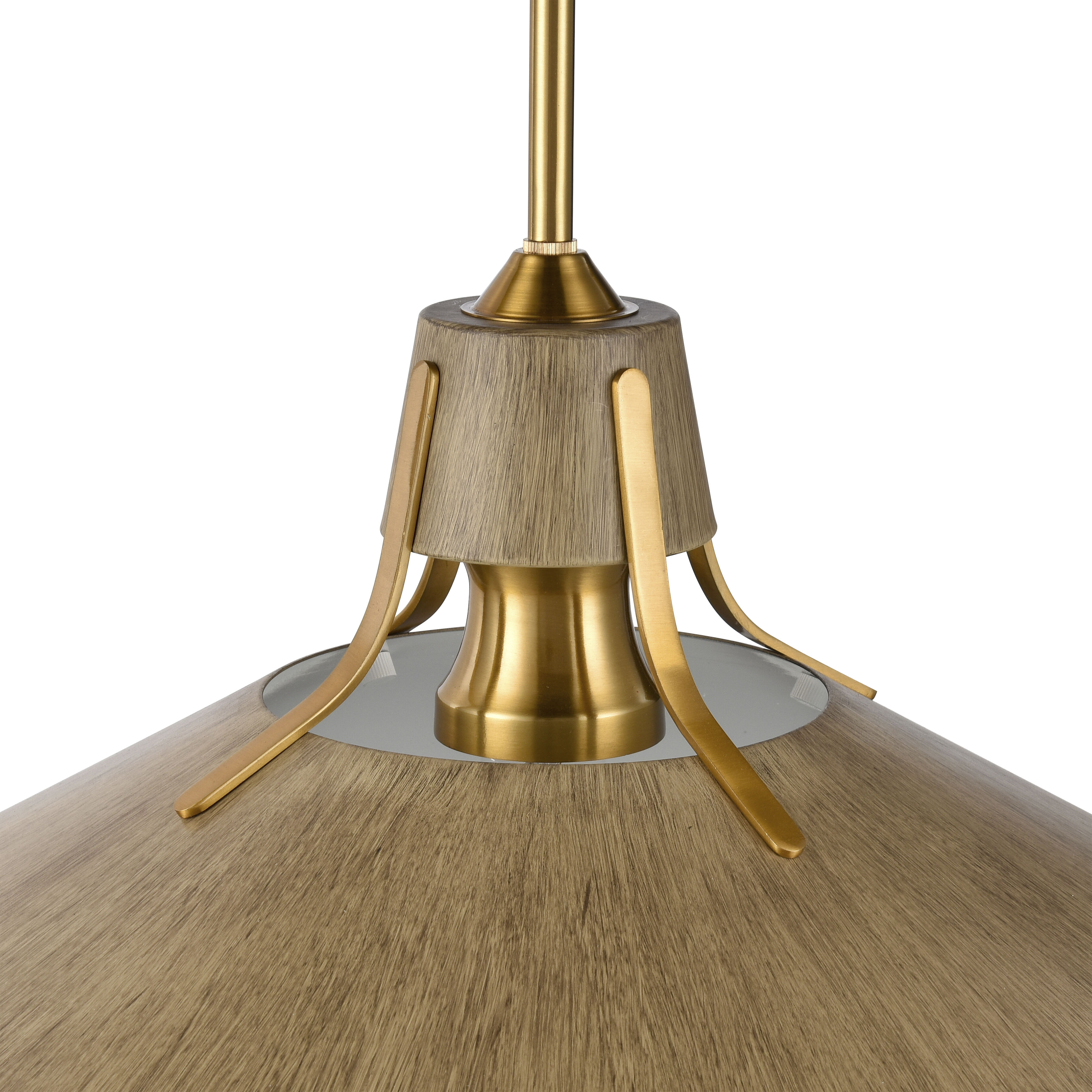 Danique 1 Light 24 inch Satin Brass with Corkwood Pendant Ceiling Light