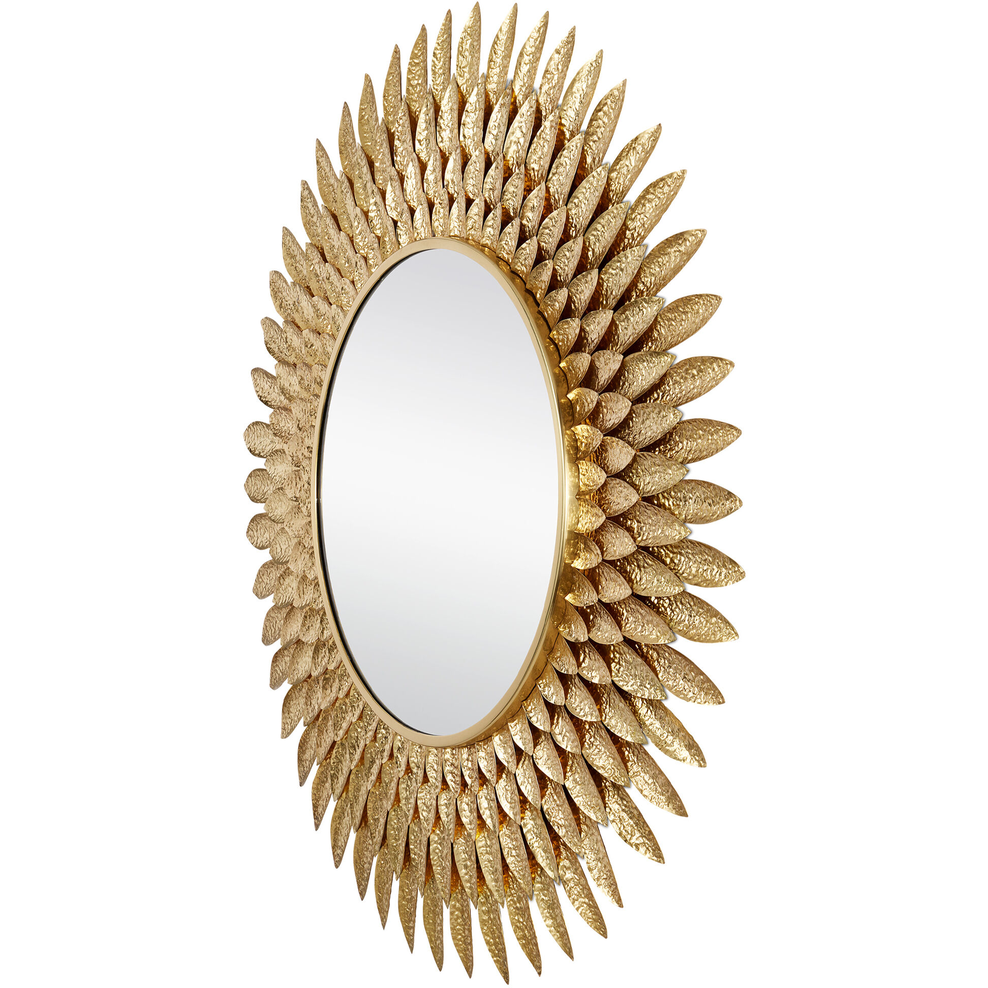 Plume 39 inch Brass Mirror