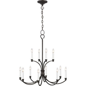 C&M by Chapman & Myers Westerly 12 Light 29.38 inch Smith Steel Chandelier Ceiling Light