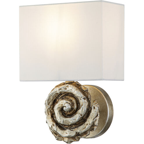 Swirl 1 Light 9 inch Silver Leaf ADA Sconce Wall Light, Large