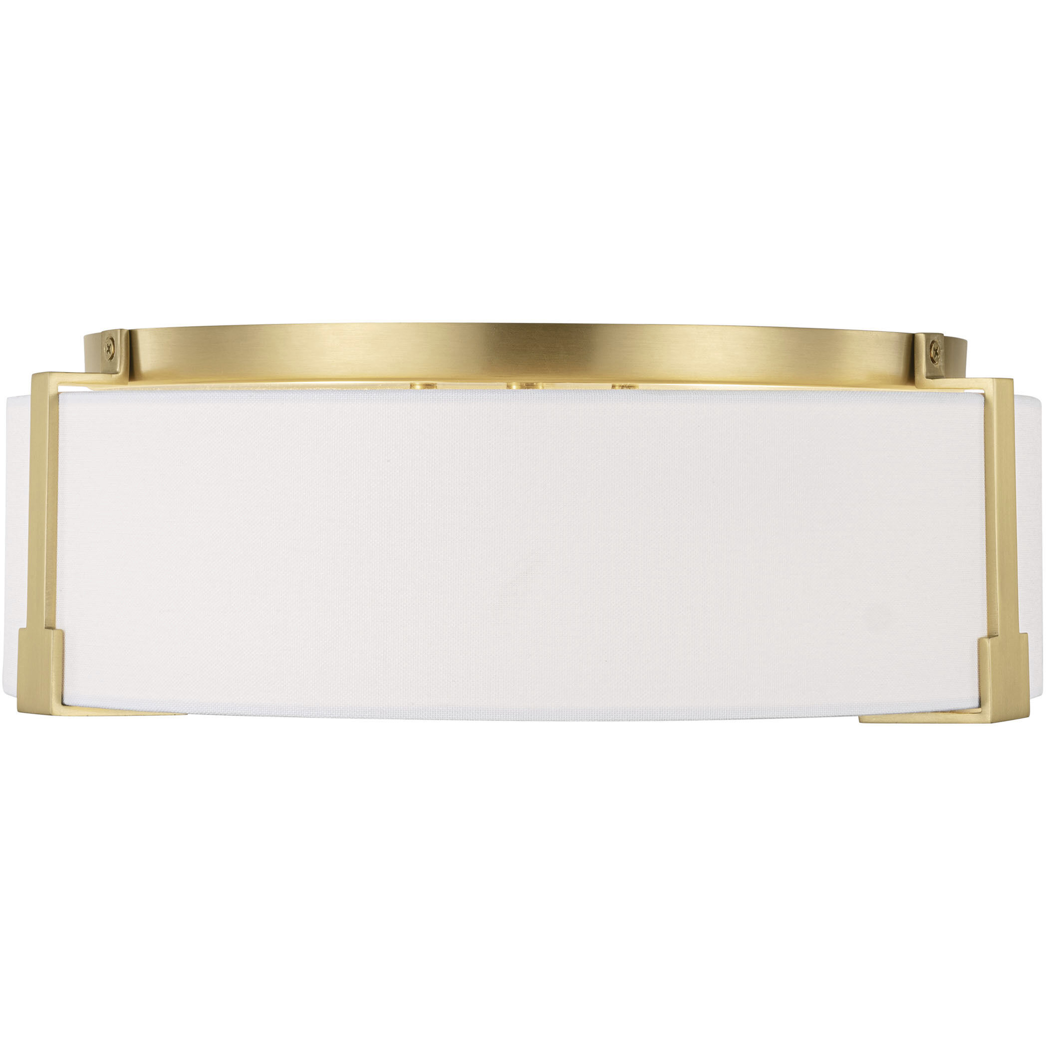 Thom Filicia Bergen 2 Light 14.38 inch Burnished Brass Flush Mount Ceiling Light