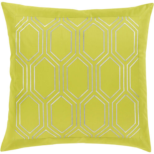 Empire 26 X 26 inch Lime, Light Gray Euro Sham