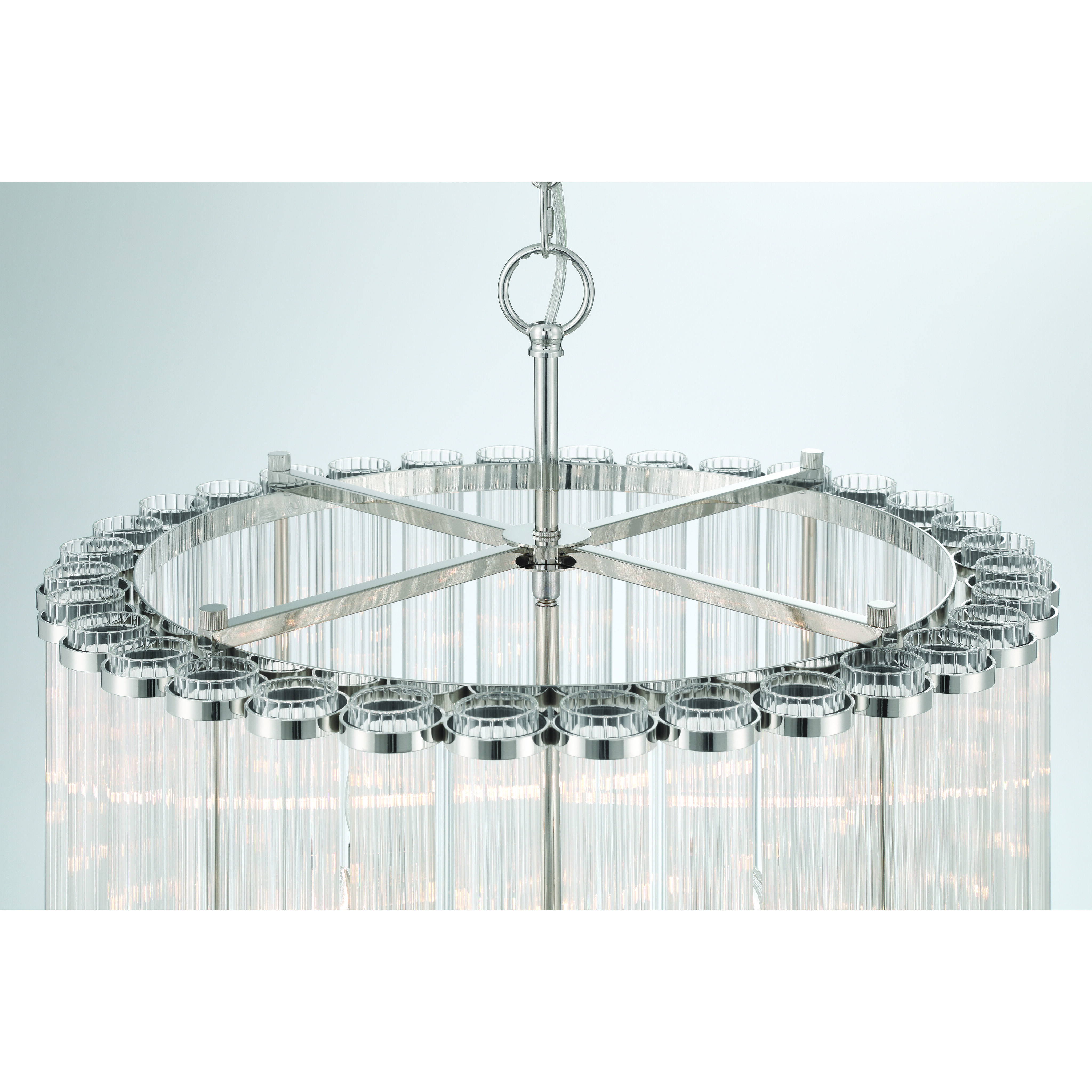Glasbury 8 Light 22 inch Polished Nickel Chandelier Ceiling Light