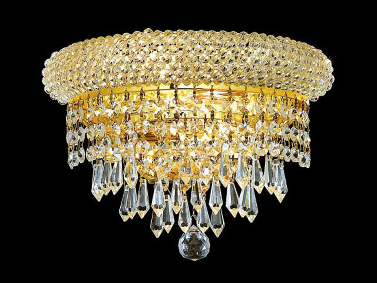 Primo 2 Light 12 inch Gold Wall Sconce Wall Light in Royal Cut