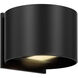 Rondo LED 4.63 inch Black ADA Sconce Wall Light, Directional