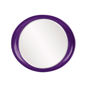 Ellipse 39 X 35 inch Glossy Royal Purple Wall Mirror