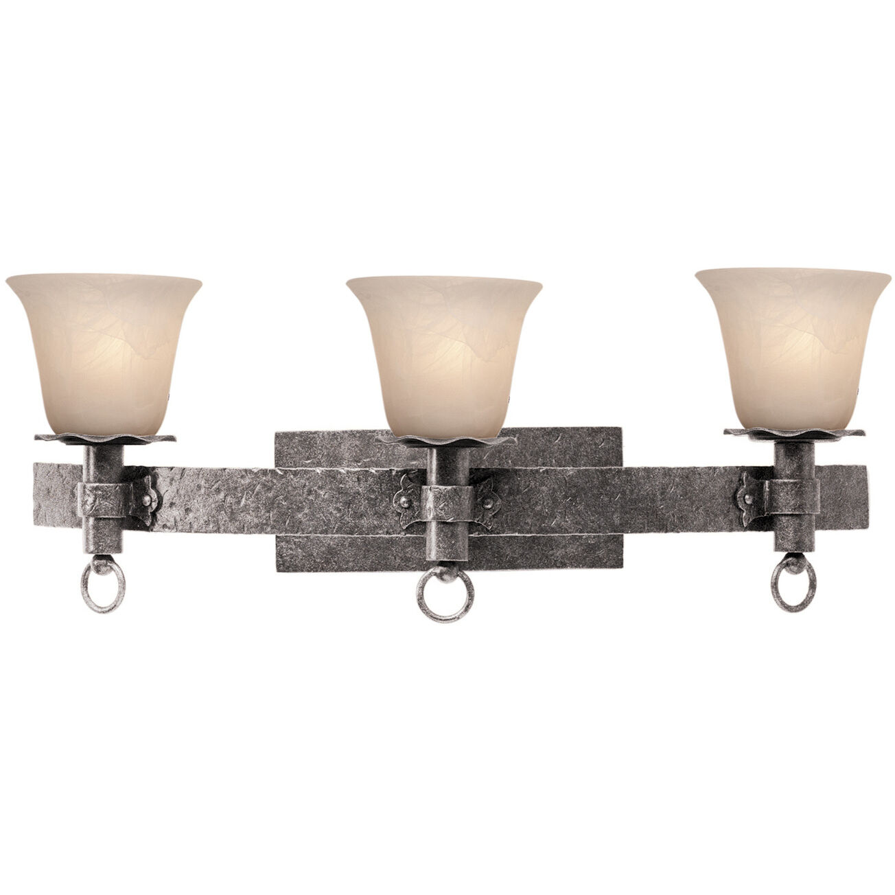 Americana 3 Light 26.5 inch Country Iron Vanity Light Wall Light