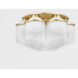 Celestial 7 Light 26 inch Aged Brass Semi Flush Ceiling Light