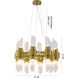 Canada 16 Light 24 inch Satin Brass Chandelier Ceiling Light