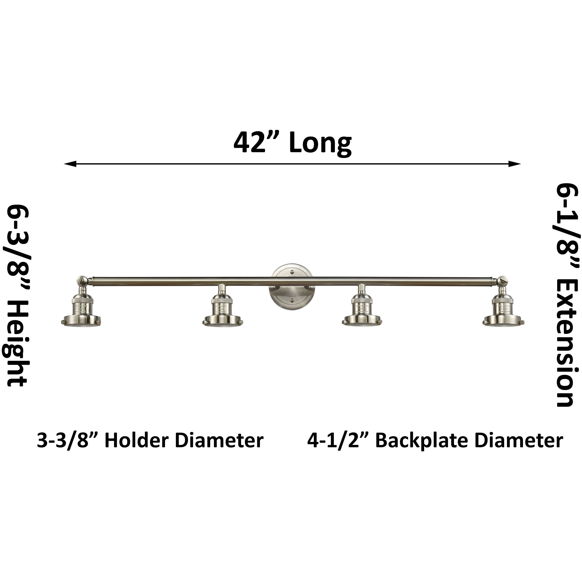 Franklin Restoration Geneseo LED 43 inch Polished Nickel Bath Vanity Light Wall Light, Franklin Restoration
