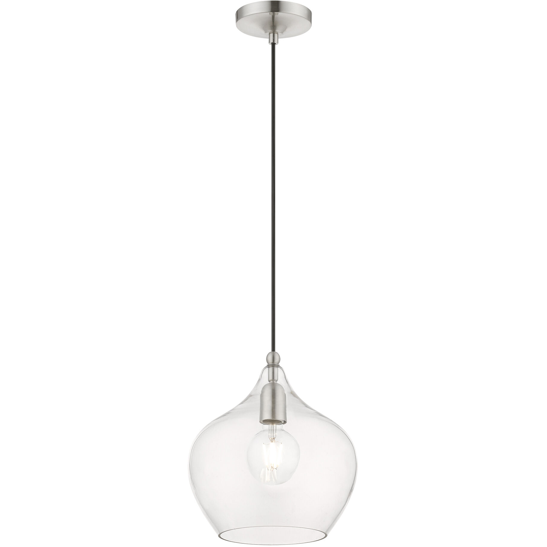 Aldrich 1 Light 10 inch Brushed Nickel Pendant Ceiling Light