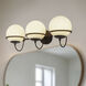 Alora Mood Alba 3 Light 24.13 inch Matte Black Bath Vanity Light Wall Light