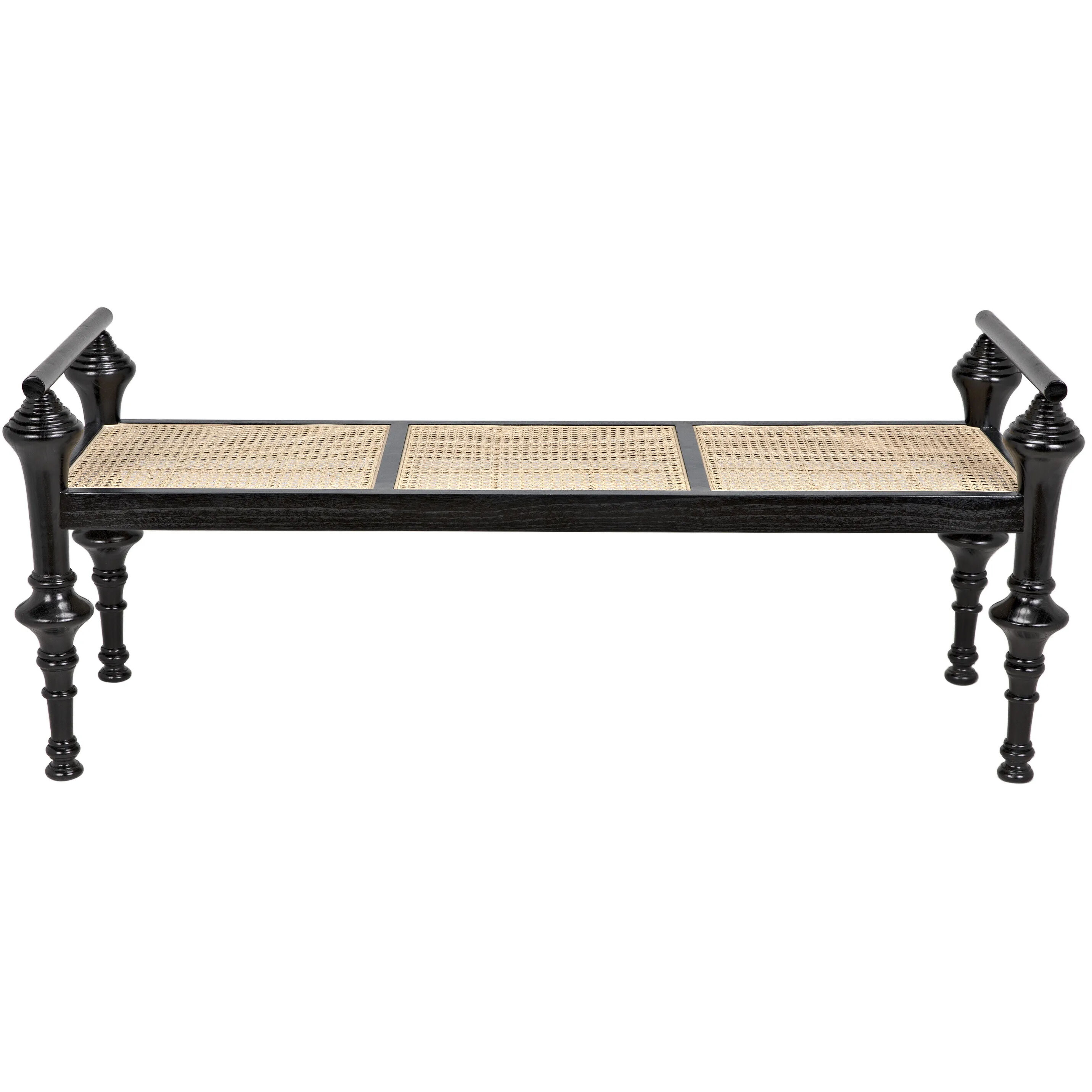 Indochine Charcoal Black Bench