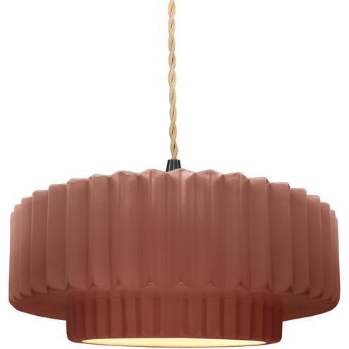 Radiance 1 Light 14.5 inch Canyon Clay and Matte Black Pendant Ceiling Light