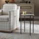 Wren 21.75 X 16.25 inch White Marble and Dark Bronze and Antique Brass Accent Table