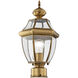 Monterey 1 Light 16.5 inch Antique Brass Outdoor Post Top Lantern