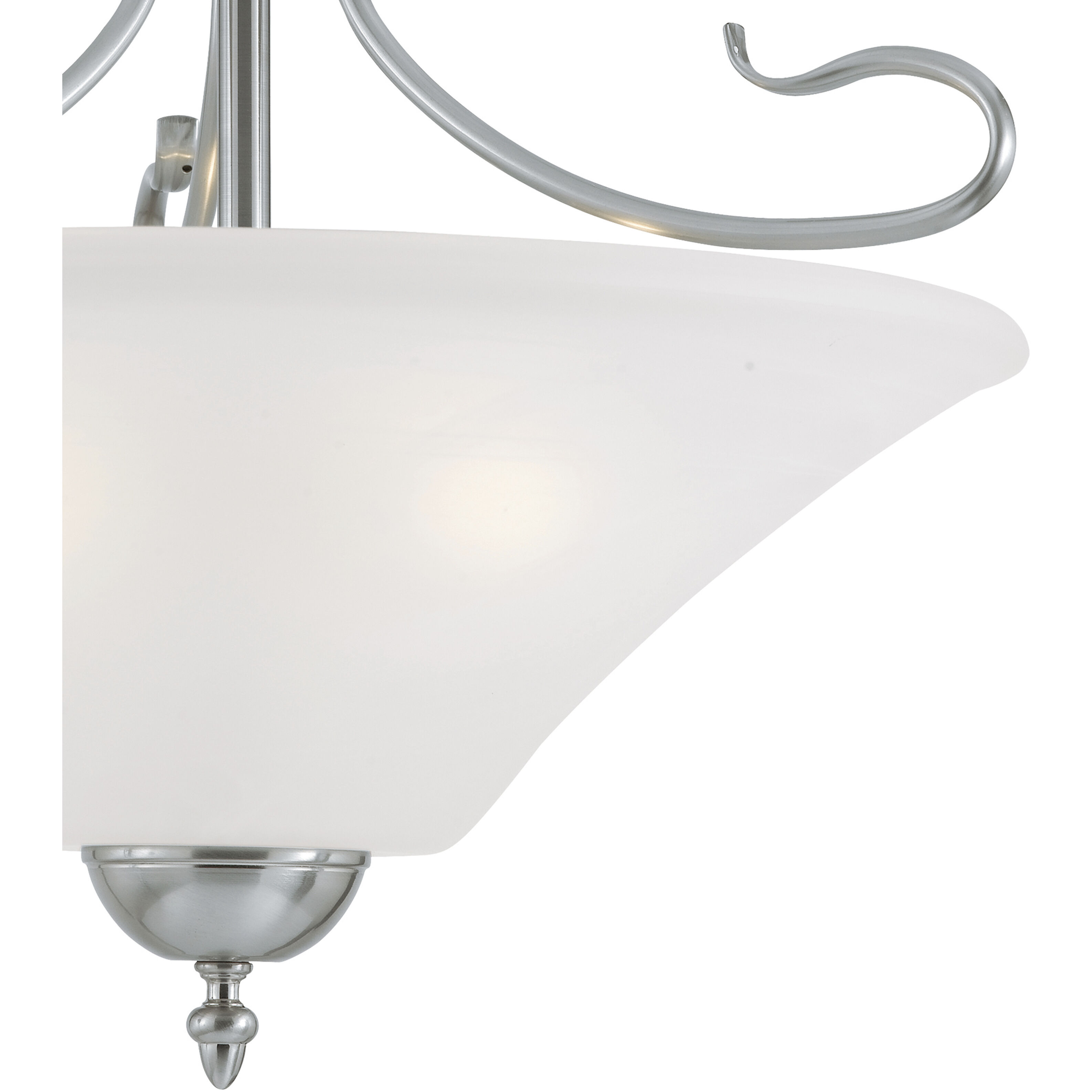Elipse 3 Light 19 inch Brushed Nickel Semi Flush Mount Ceiling Light