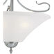 Elipse 3 Light 19 inch Brushed Nickel Semi Flush Mount Ceiling Light