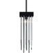 Waterfall 1 Light 5.88 inch Satin Brushed Black Mini Pendant Ceiling Light