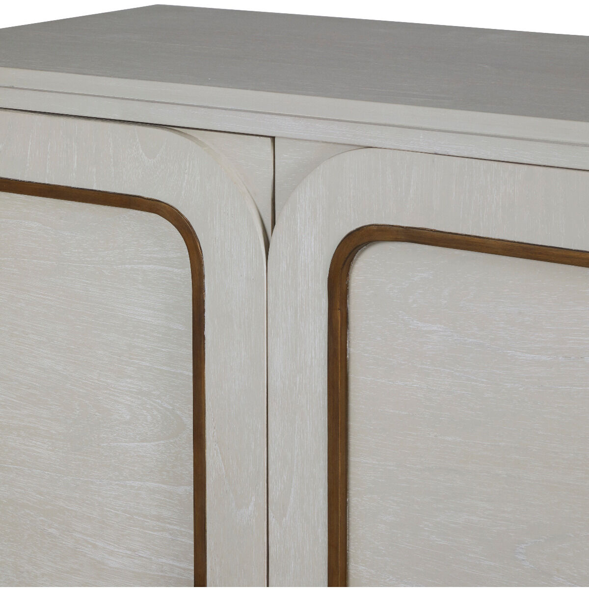 Churst Cerused White / Antique Brass Cabinet