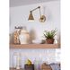 Sal LED 5 inch Natural Brass Wall Sconce Wall Light, Task