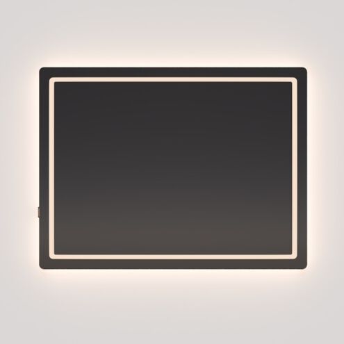 Compact 48 X 36 inch Black LED Lighted Mirror, Vanita by Oxygen