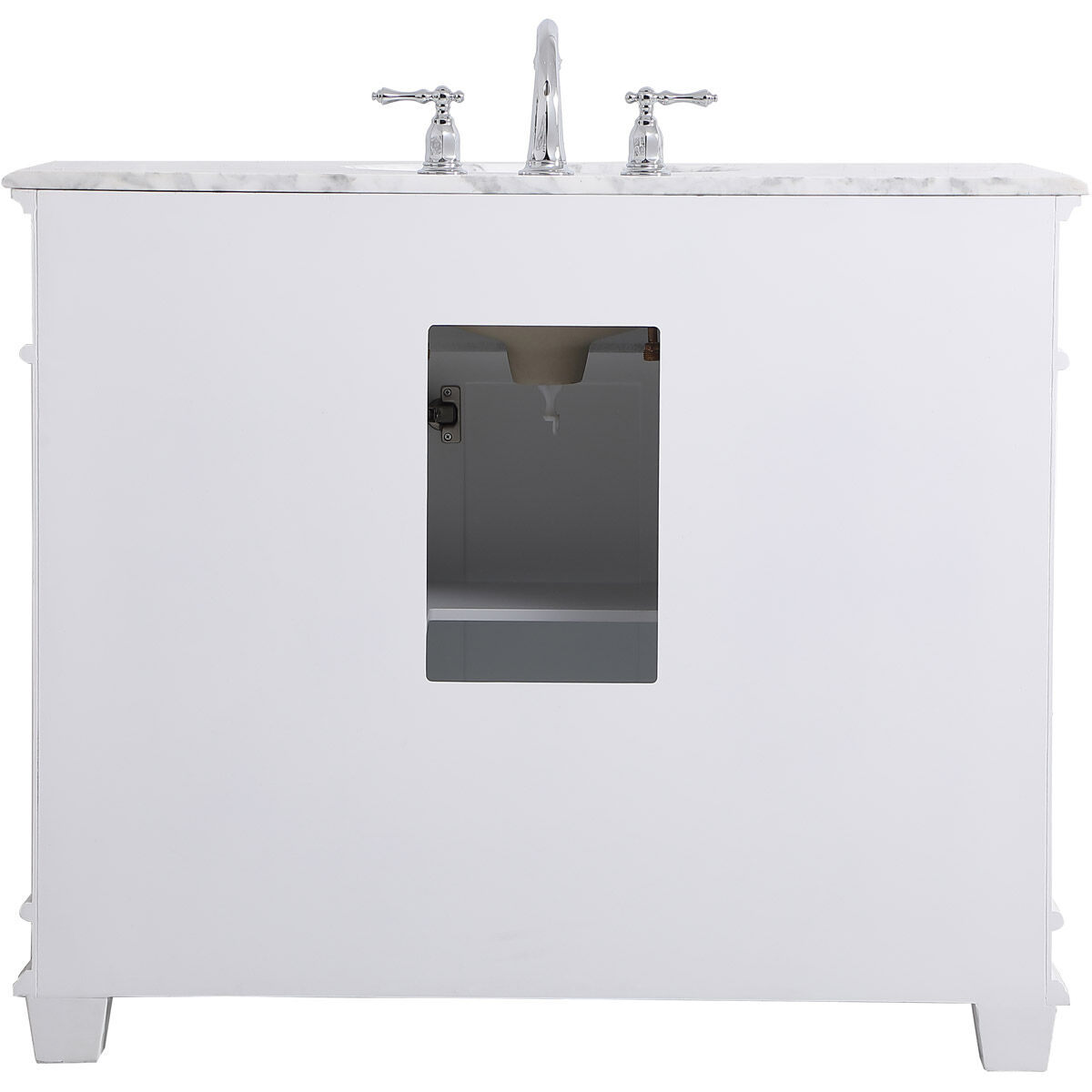 Wesley 42 X 22 X 35 inch White Vanity Sink Set