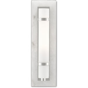 Bruneau 1 Light 5 inch Natural Alabaster/Polished Nickel/Opaque/White Wall Sconce Wall Light