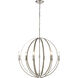 Rotunde 6 Light 26 inch Beechwood Chandelier Ceiling Light