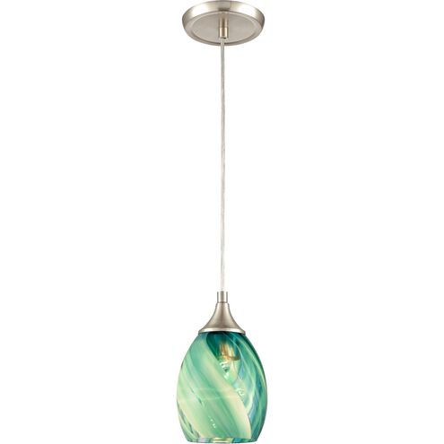 Caress 1 Light 5 inch Satin Nickel Mini Pendant Ceiling Light