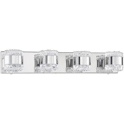 Bazil 8 Light 28 inch Chrome Vanity Light Wall Light in 4